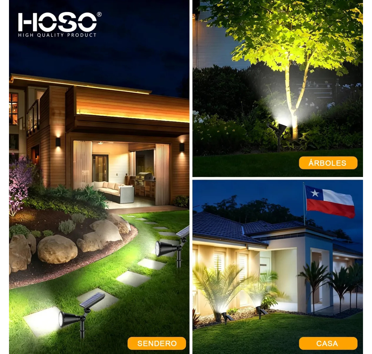 FOCO SOLAR LED RGB 2 EN 1 ESTACA Y COLGANTE PARA JARDÍN -IMPERMEABLE