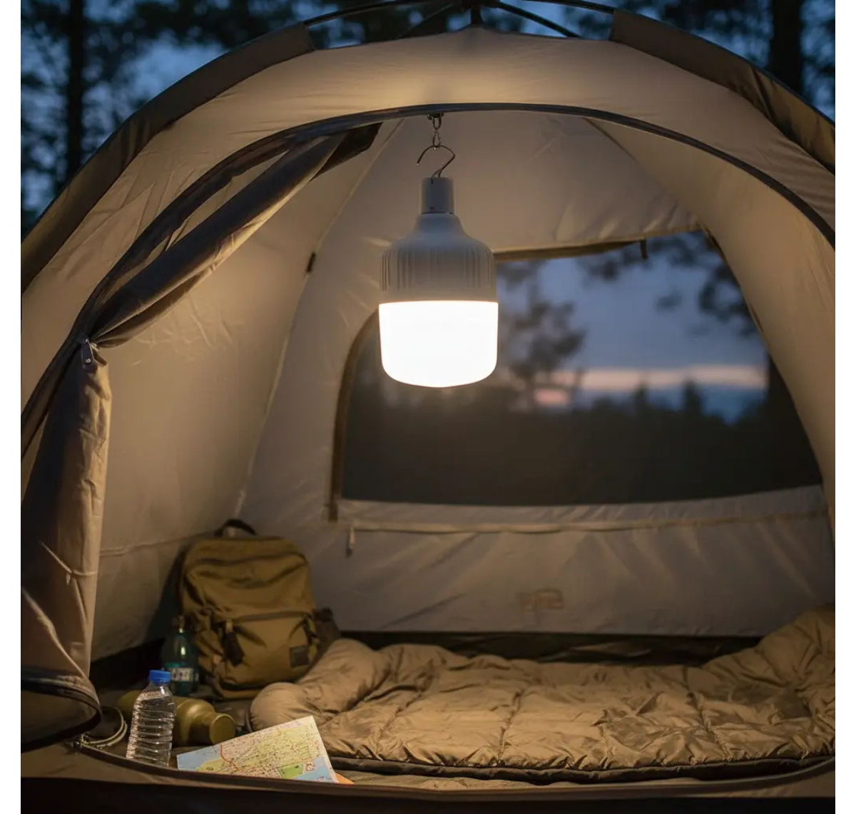 X4 LÁMPARAS RECARGABLES USB PARA CAMPING - AMPOLLETAS LED DE EMERGENCIA