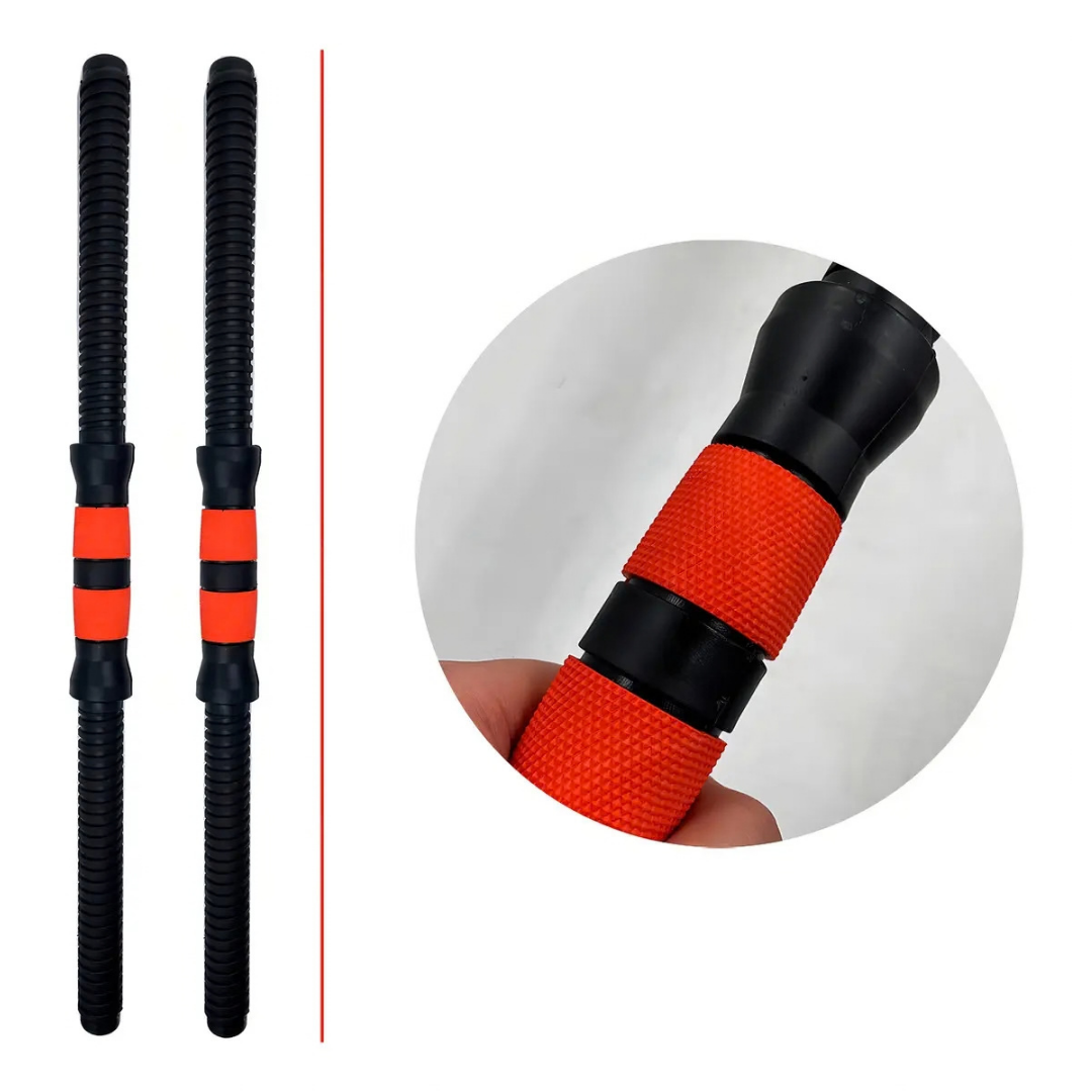 SET DE MANCUERNAS AJUSTABLES 10 KG CON BARRA EXTENSIBLE Y DISCOS NEGROS