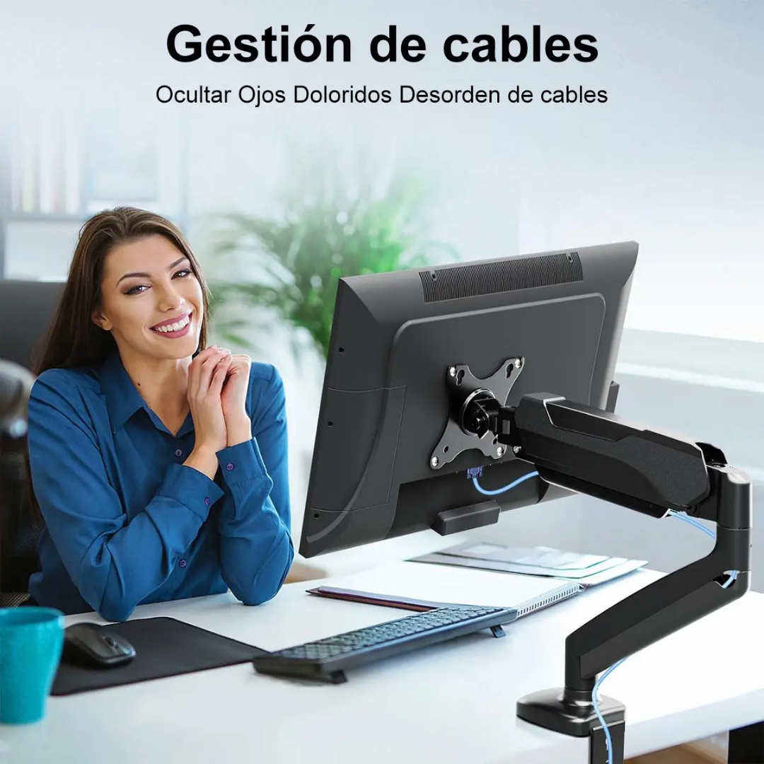 SOPORTE MONITOR ESCRITORIO 17" A 32" CON BRAZO ARTICULADO