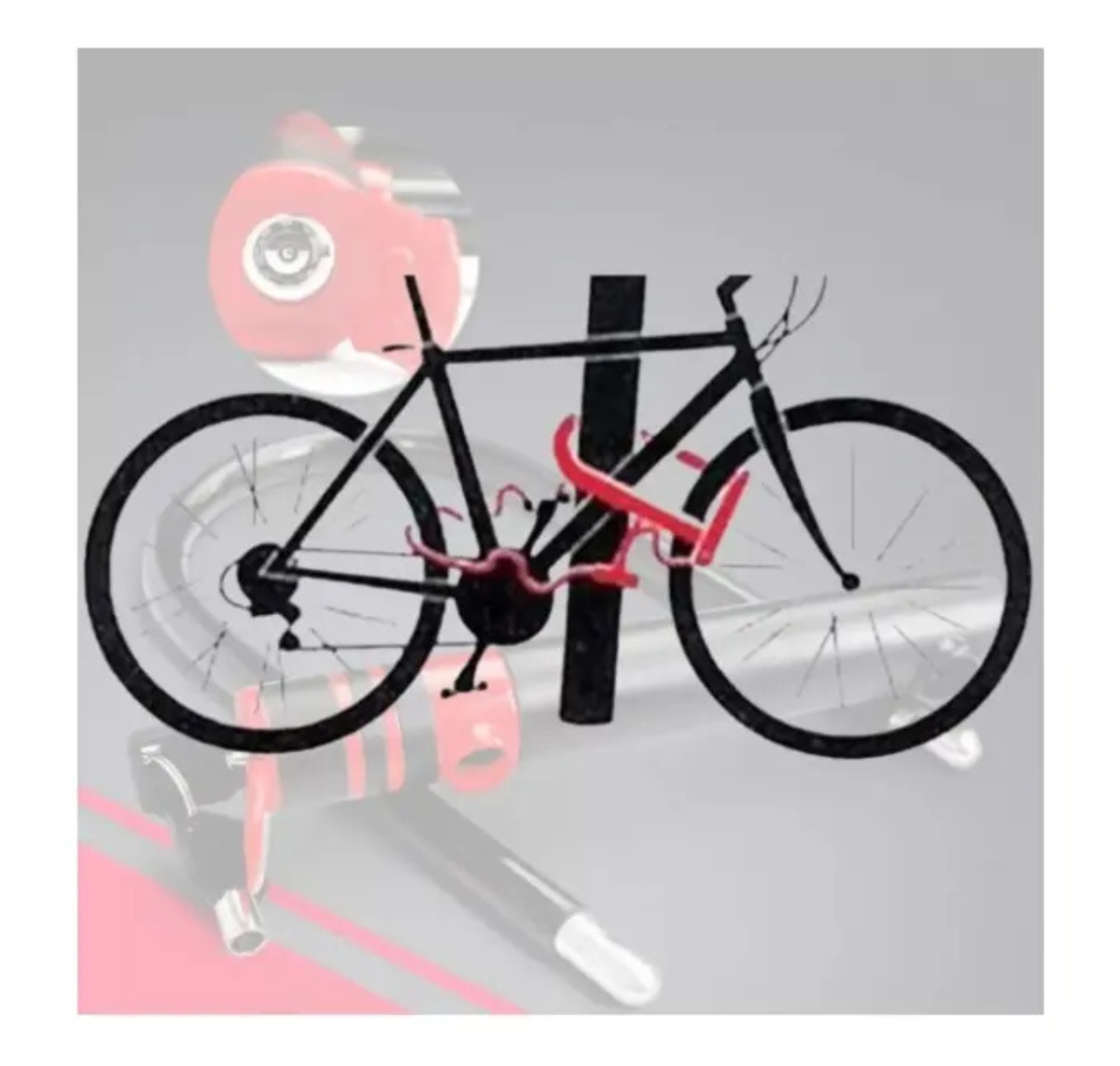 CANDADO PARA BICICLETA U-LOCK ANTIRROBO DE ACERO REFORZADO- ROJO