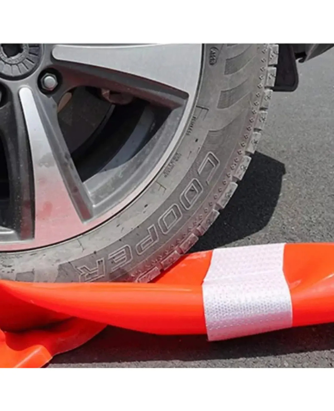 CONO DE TRÁFICO FLEXIBLE REFLECTANTE 45 CM CON FRANJA DE SEGURIDAD