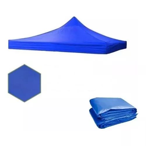LONA CARPA REPUESTO TOLDO UV PLEGABLE 3x3 Mts COLOR AZUL