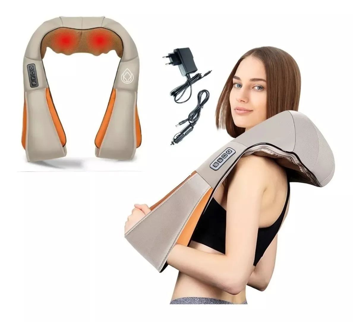 MASAJEADOR ELÉCTRICO PARA HOMBROS, CUELLO Y ESPALDA - ALIVIO Y RELAJACIÓN TOTAL