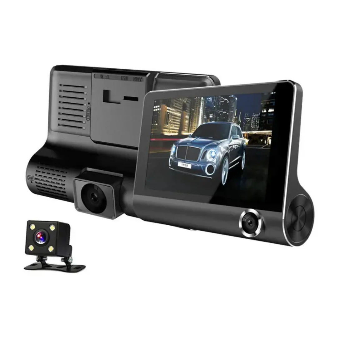 CÁMARA PARA AUTO 3 EN 1 FRONTAL, TRASERA Y TABLERO 1080P HD