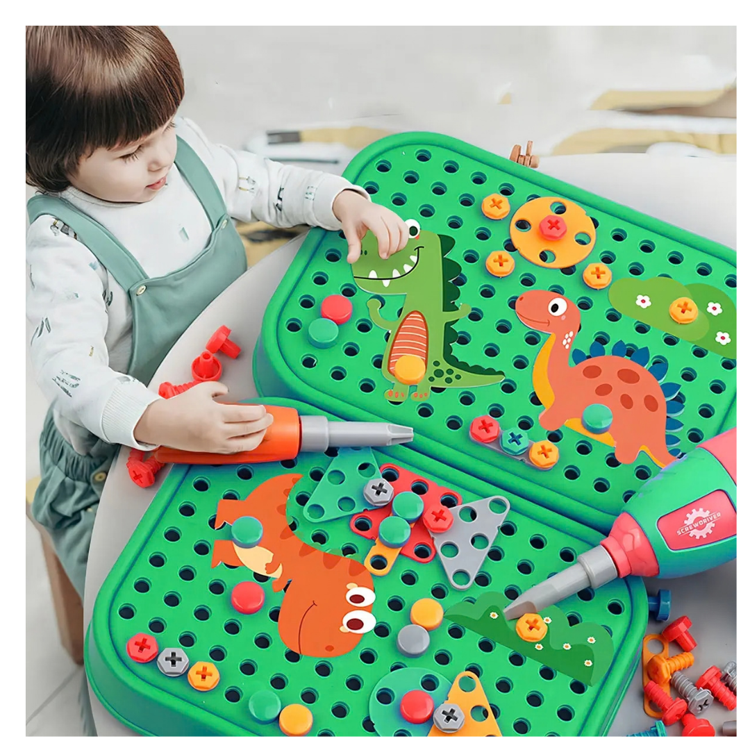 KIT DE HERRAMIENTAS INFANTIL 230 PIEZAS CON BLOQUES DE CONSTRUCCIÓN