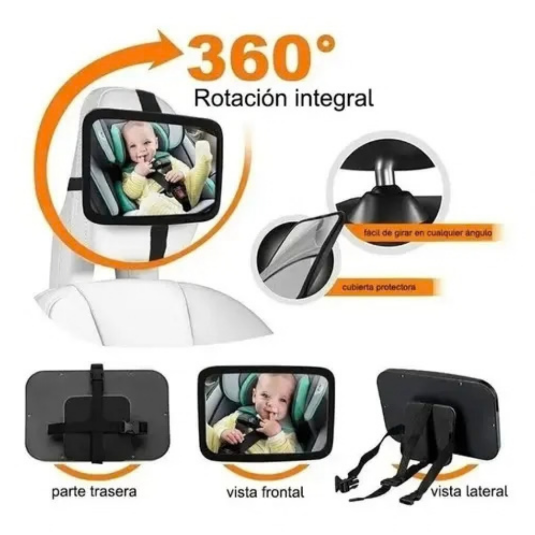 ESPEJO RETROVISOR DE AUTO PARA SEGURIDAD DE NIÑOS