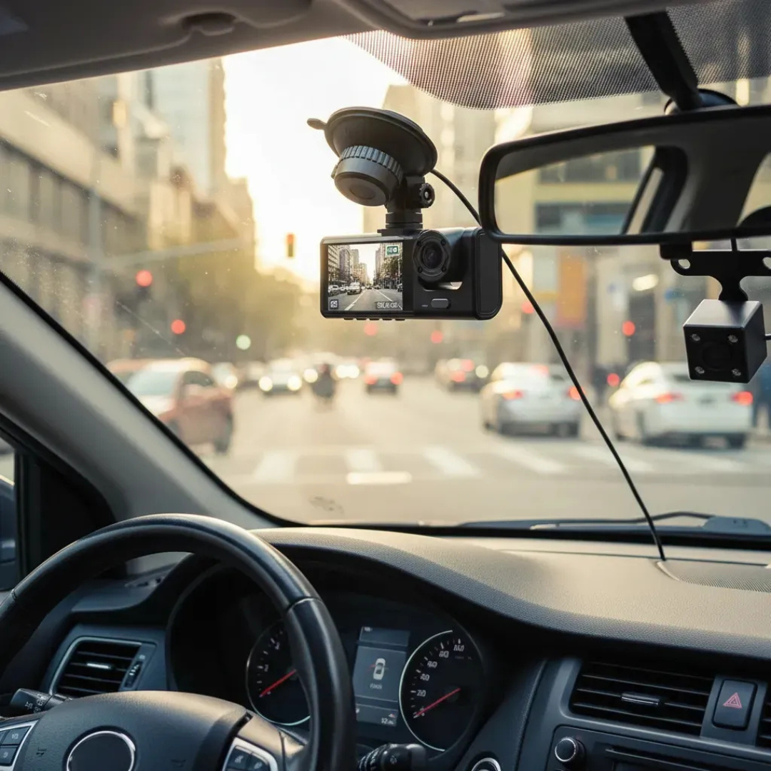 CÁMARA PARA AUTO HD 1080P VISIÓN NOCTURNA DASHCAM TRIPLE CÁMARA