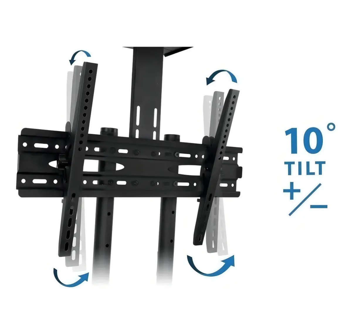 SOPORTE TV 32 A 65 PULG PEDESTAL MÓVIL CON RUEDAS HASTA 50KG NEGRO