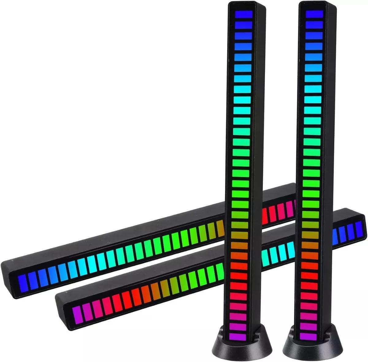 Pack 2 Barras De Luz con Efecto de Sonico En Rbg Multicolor Usb Led
