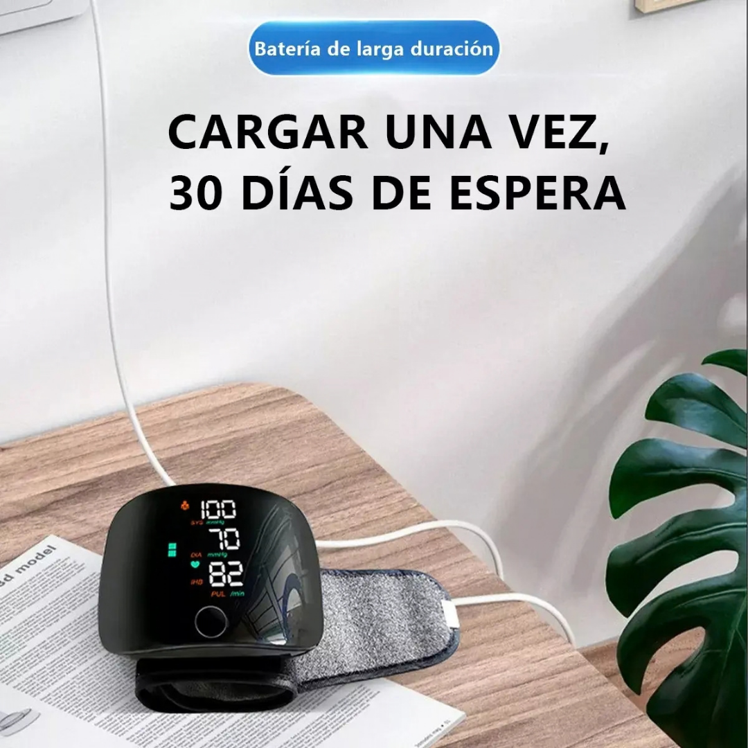 MONITOR DE PRESIÓN ARTERIAL TENSIÓMETRO DE MUÑECA DIGITAL COLOR NEGRO