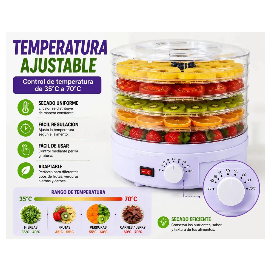 MÁQUINA DESHIDRATADORA DE FRUTAS Y ALIMENTOS- CONSERVA EL SABOR NATURAL