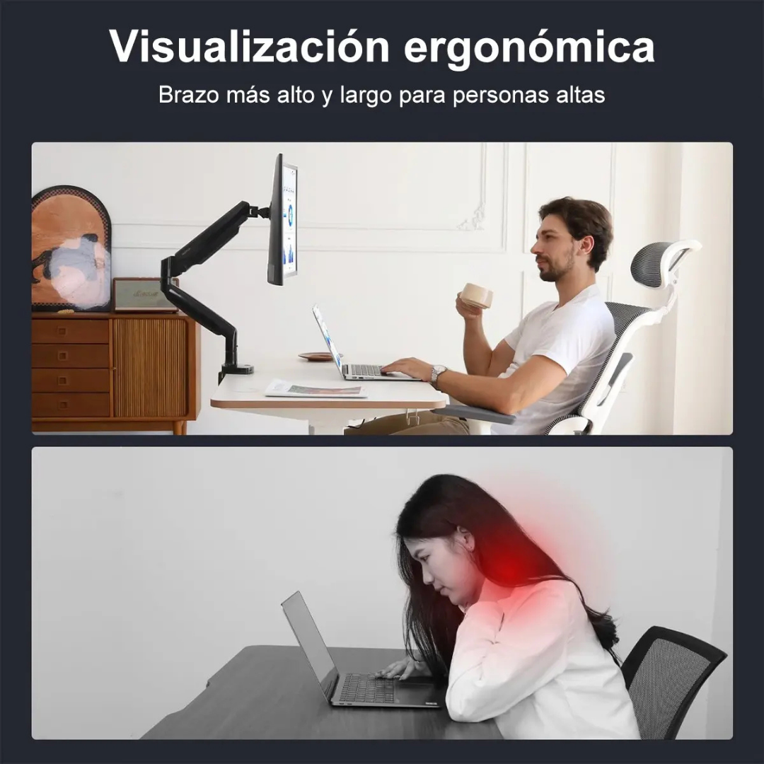 SOPORTE MONITOR ESCRITORIO 17" A 32" CON BRAZO ARTICULADO