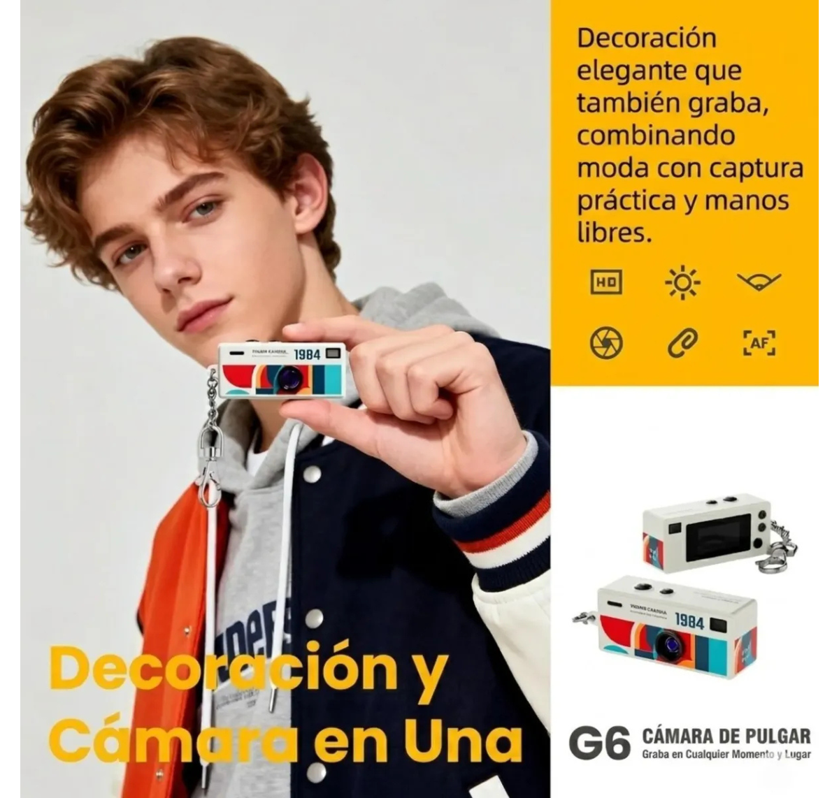 MINI CÁMARA DIGITAL INFANTIL LLAVERO RETRO MINIATURA WIFI