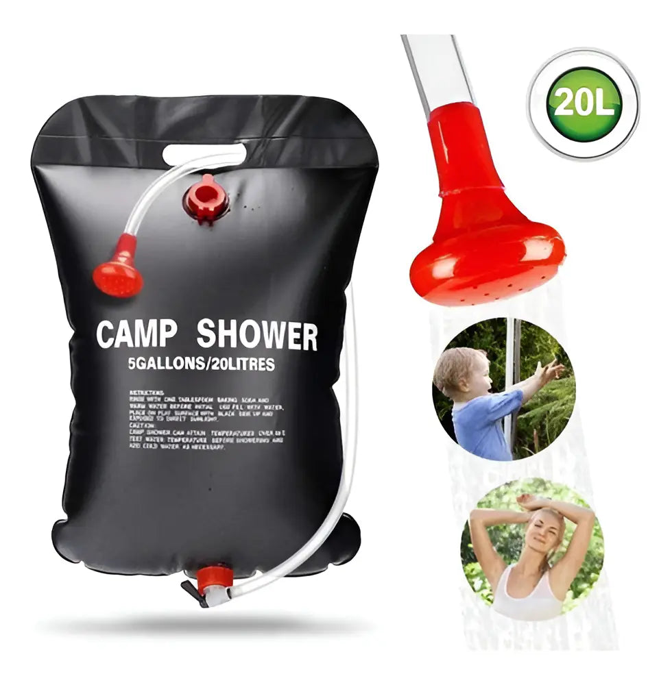 DUCHA PORTÁTIL CAMPING PLAYA 20L EXTERIOR COMPACTA