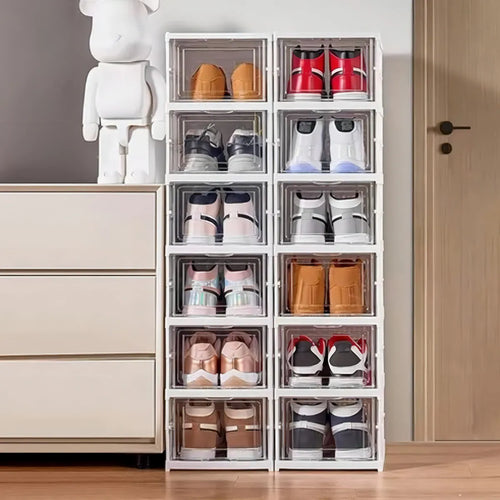 CAJA ORGANIZADOR DE ZAPATOS 6 NIVELES -AHORRO DE ESPACIO Y ORDEN TOTAL