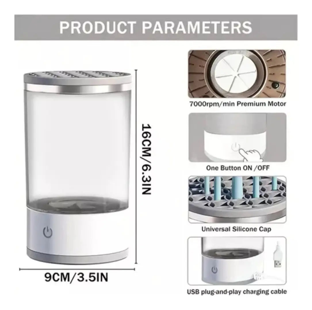 LIMPIADOR DE BROCHAS DE MAQUILLAJE ELÉCTRICO USB