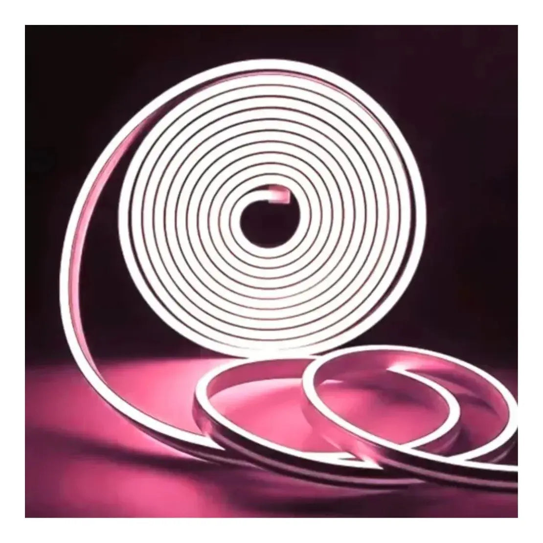 KIT MANGUERA LUZ NEÓN LED 5 METROS + FUENTE + FICHA EXTERIOR MORADO