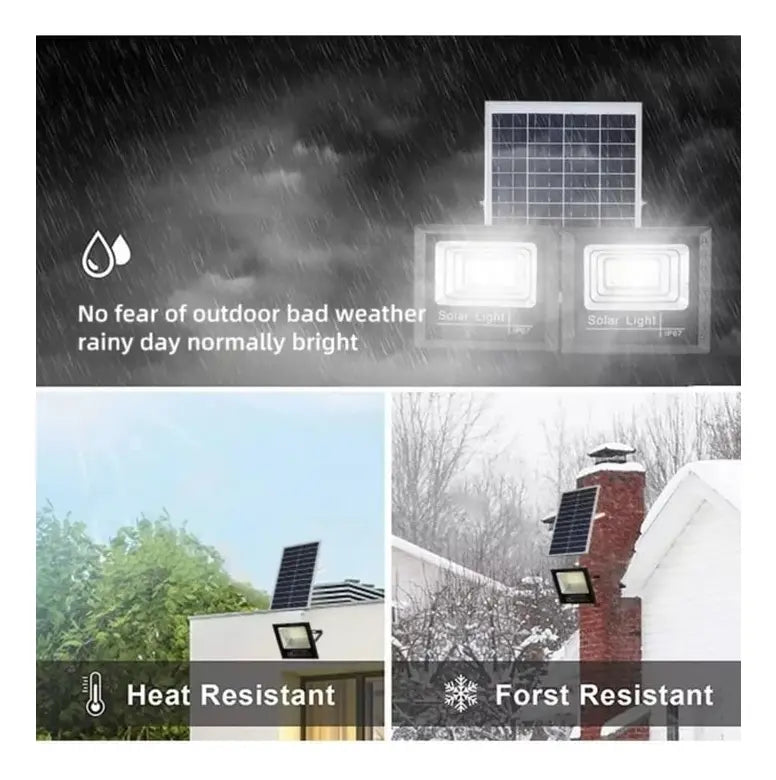 FOCO SOLAR LED 300W CON PANEL SOLAR + CONTROL REMOTO