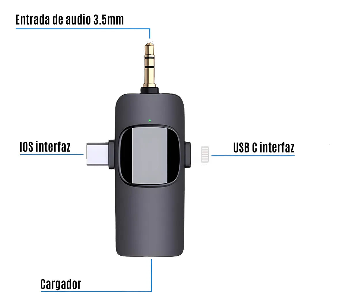 MICRÓFONO INALÁMBRICO DUAL PARA SMARTPHONE