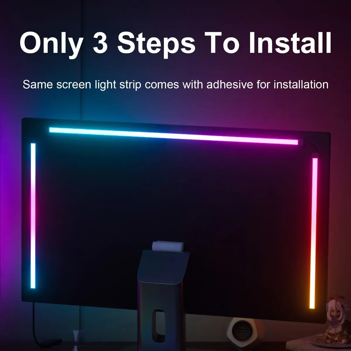 TIRA LED RGB + IC PC SYNC BACKLIGHT MONITOR 24" GAMER