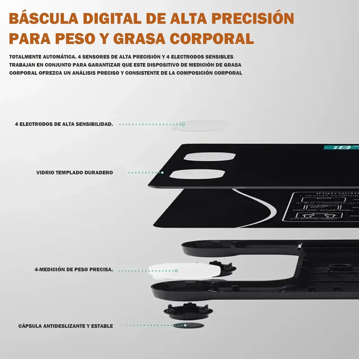 BALANZA PASE DIGITAL INTELIGENTE APP BLUETOOTH BÁSCULA 180 KG A BATERÍA