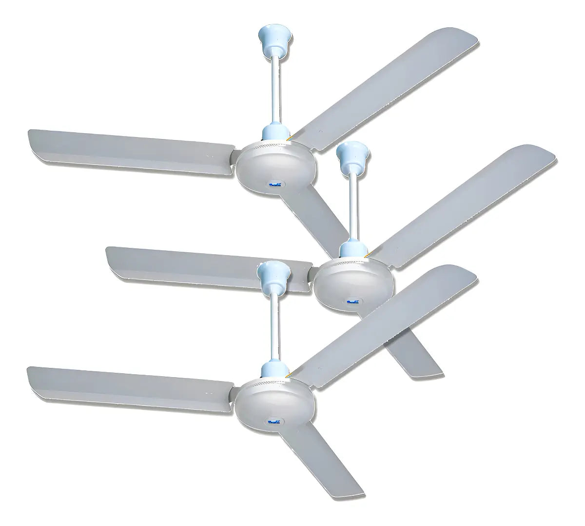 PACK X3 VENTILADORES DE TECHO METÁLICOS 3 ASPAS- 142CM BLANCO