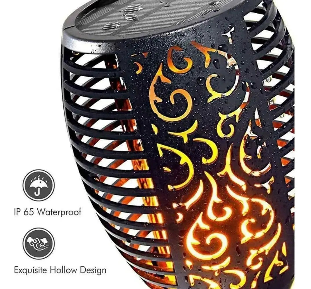 ANTORCHAS SOLARES LED PACK4 EFECTO LLAMA PARA JARDÍN - LUZ CÁLIDA