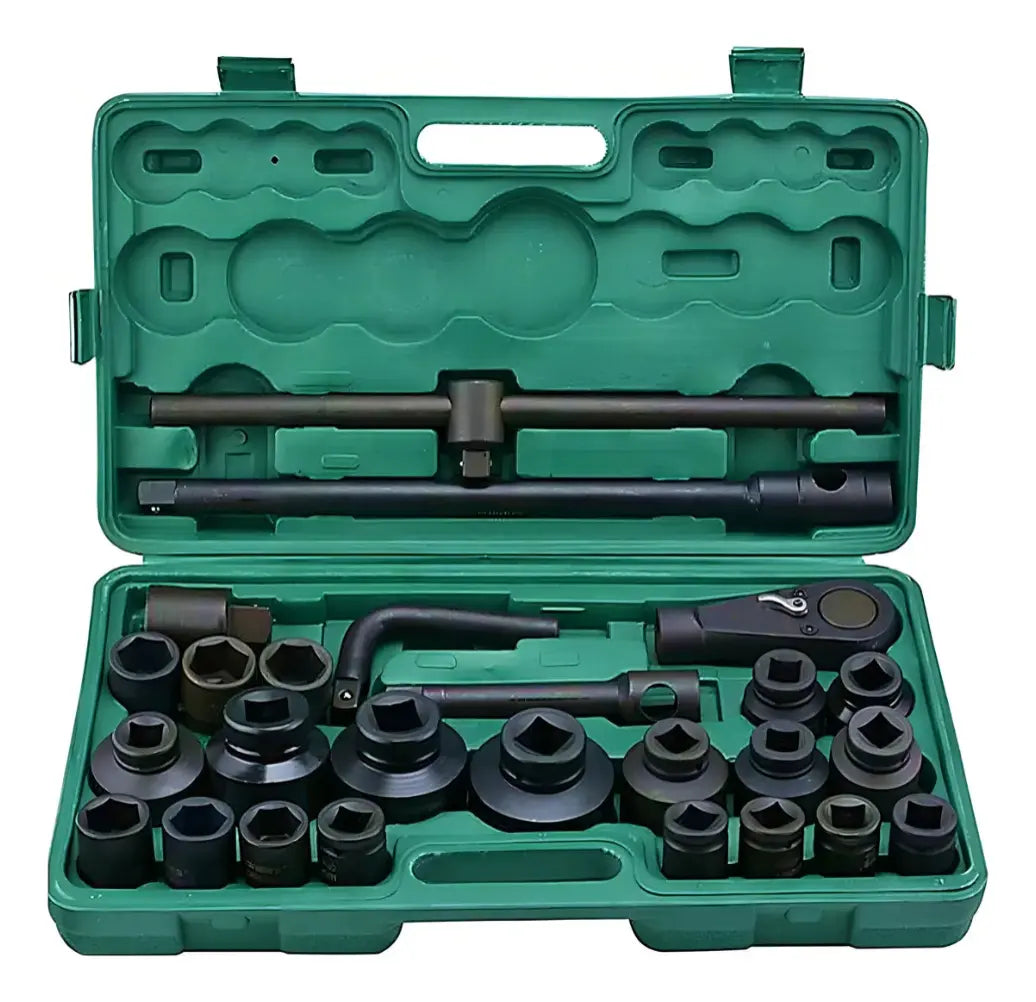 SET DADOS DE IMPACTO 1" Y 3/4" PROFESIONAL 26 PIEZAS