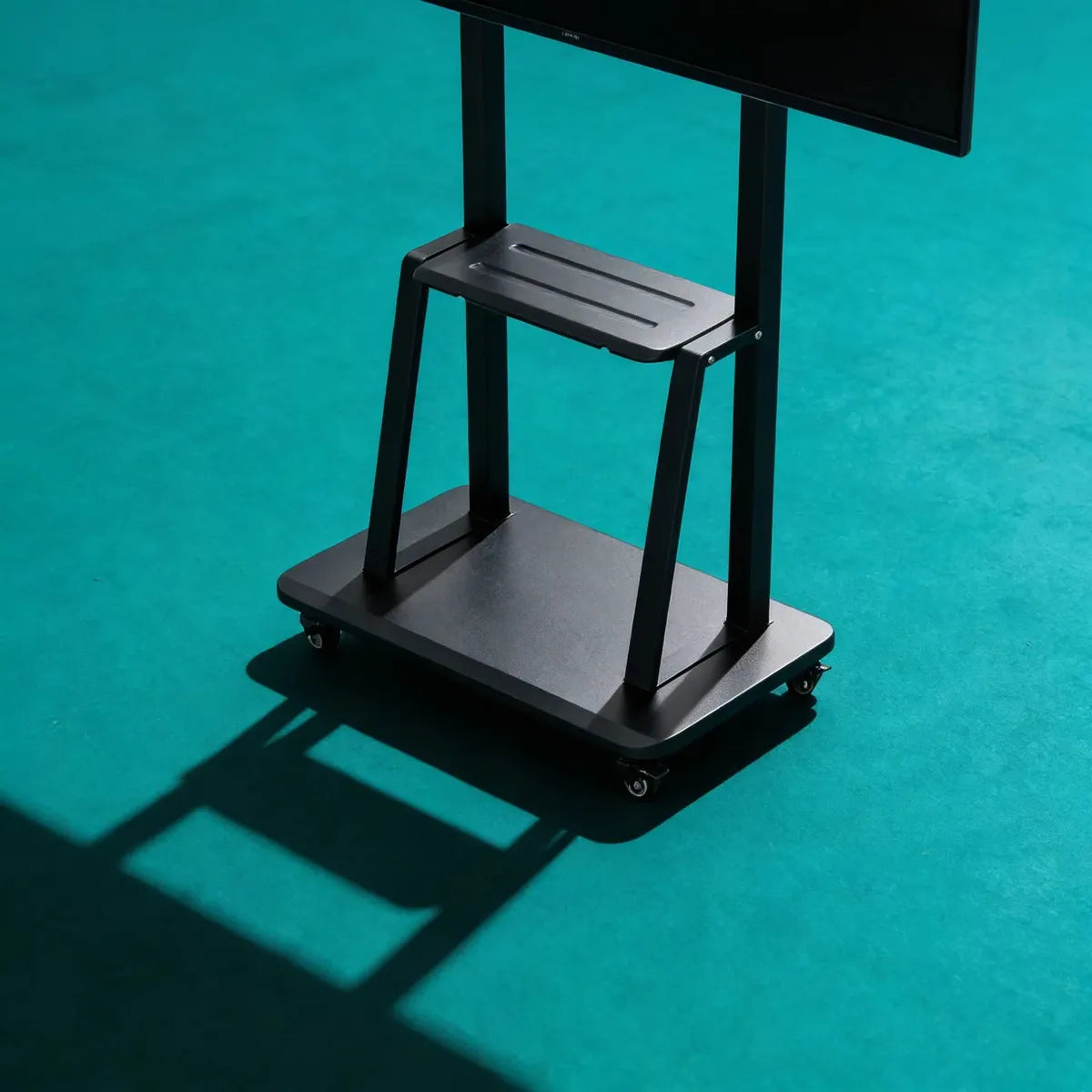 SOPORTE TV RACK MÓVIL CON RUEDAS 32" A 55" BASE PEDESTAL NEGRO