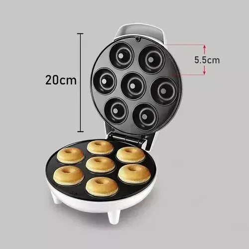 MÁQUINA ELÉCTRICA MINI DONAS ANTIADHERENTE 7 DONUTS