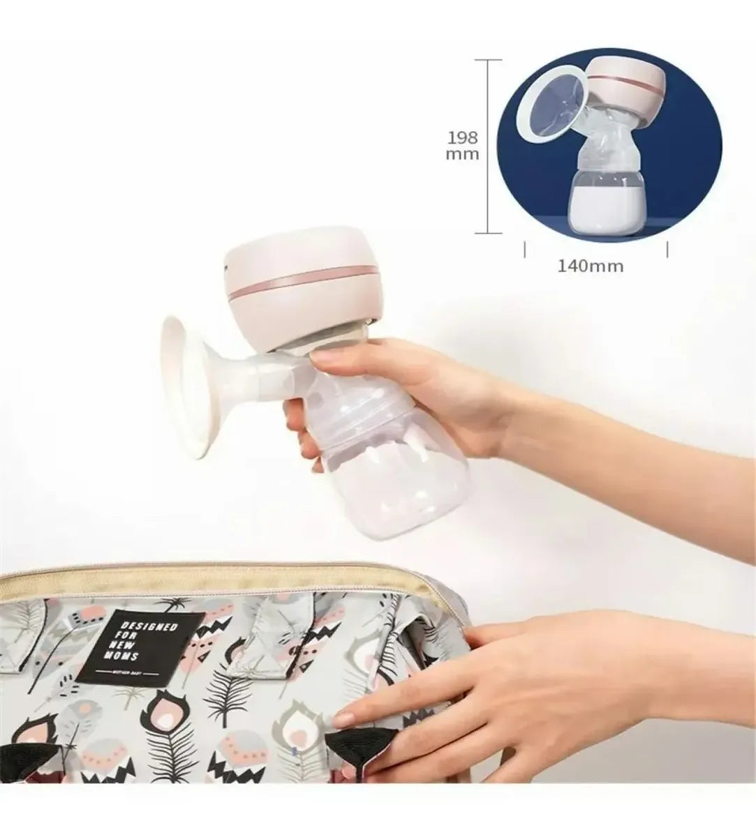 EXTRACTOR DE LECHE MATERNA ELÉCTRICO 180ML PORTÁTIL SACA LECHE