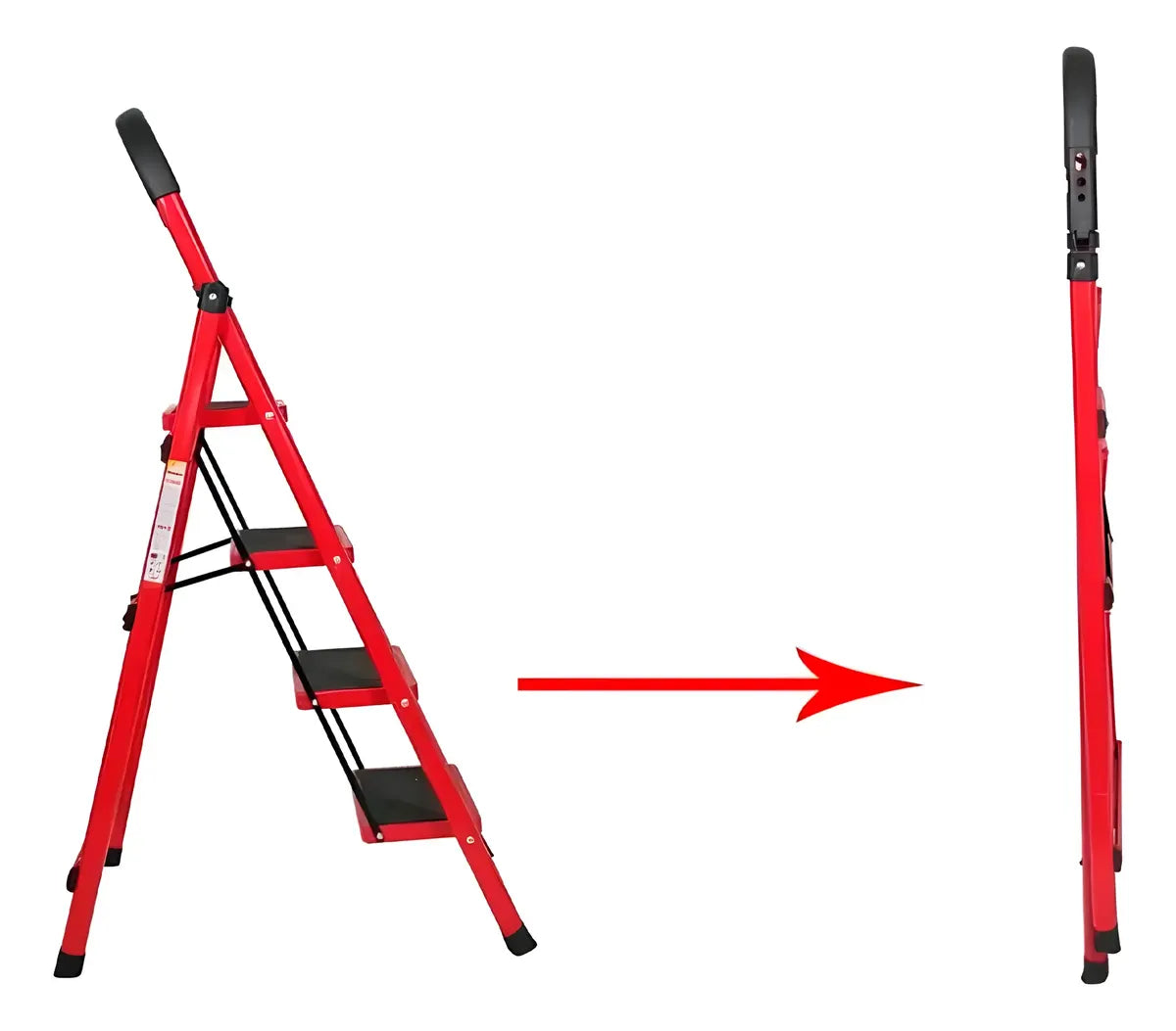 ESCALERA PLEGABLE 4 PELDAÑOS RESISTENTE