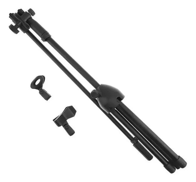 ATRIL SOPORTE MICRÓFONO PROFESIONAL AJUSTABLE NEGRO TRÍPODE