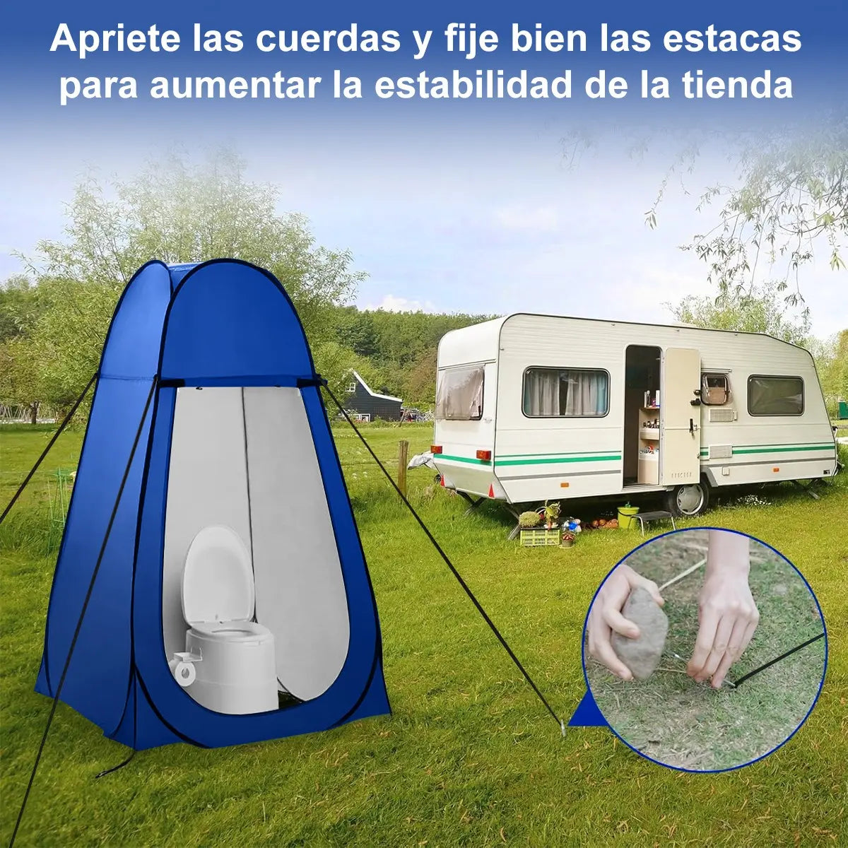 CARPA CAMPING PORTÁTIL PARA BAÑO VESTIDOR 1 PERSONA