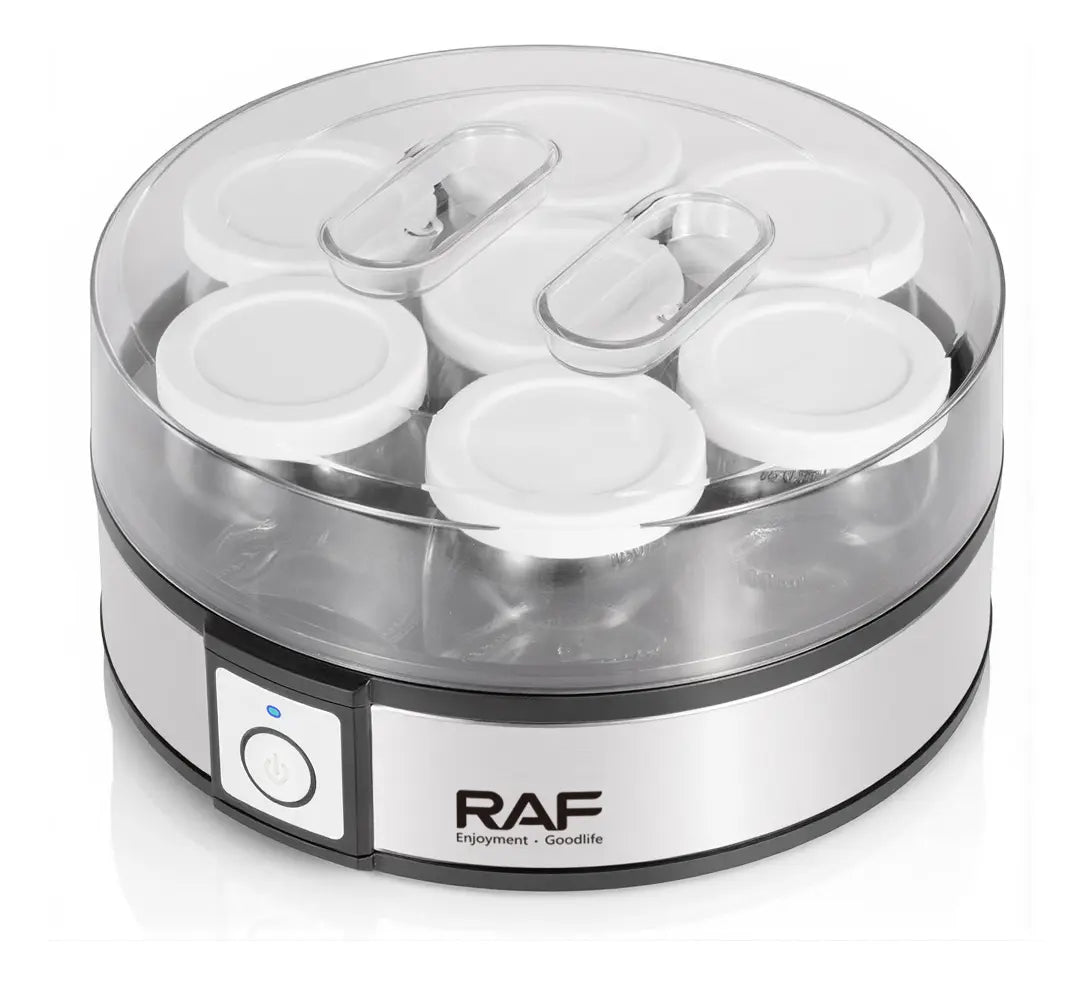 MÁQUINA FABRICANTE DE YOGURT 20W - 7 CUPOS COLOR PLATEADO