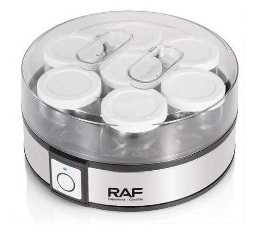 MÁQUINA FABRICANTE DE YOGURT 20W - 7 CUPOS COLOR PLATEADO