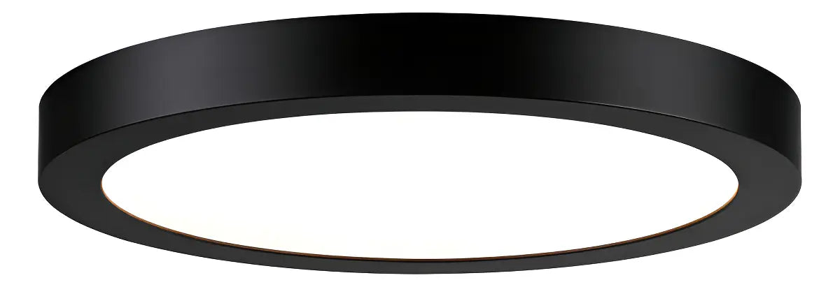 FOCO PANEL LED 24W  PLAFÓN REDONDO 30 CM SOBREPUESTO NEGRO LUZ FRÍA 6000K