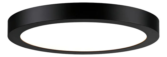 FOCO PANEL LED 24W  PLAFÓN REDONDO 30 CM SOBREPUESTO NEGRO LUZ FRÍA 6000K