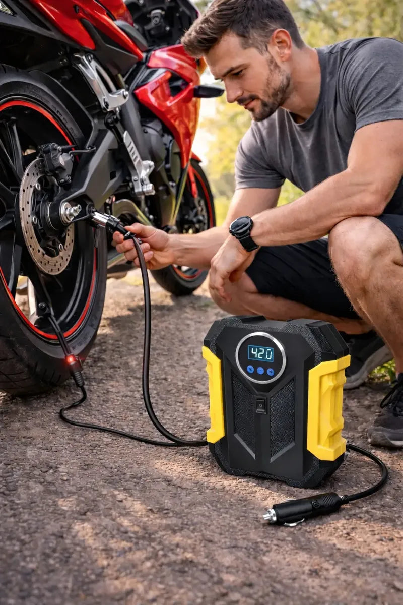 COMPRESOR DE AIRE CALGARY 12V PARA VEHÍCULO NEUMÁTICOS
