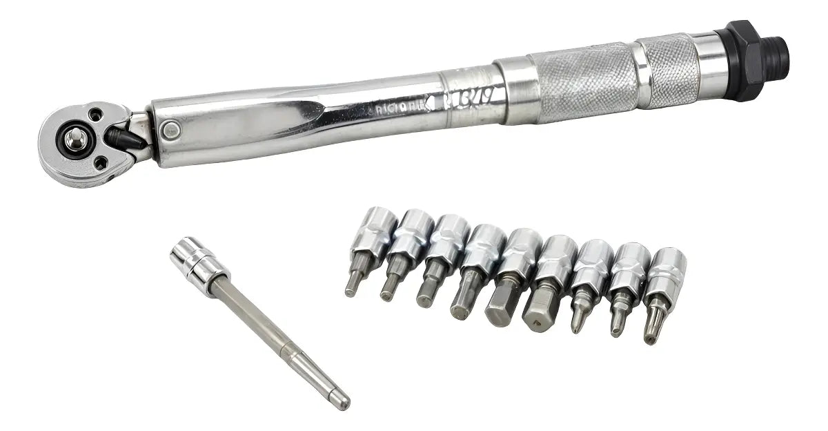 LLAVE DE TORQUE 1/4" TORQUÍMETRO 5-25 Nm -SET 11 PIEZAS