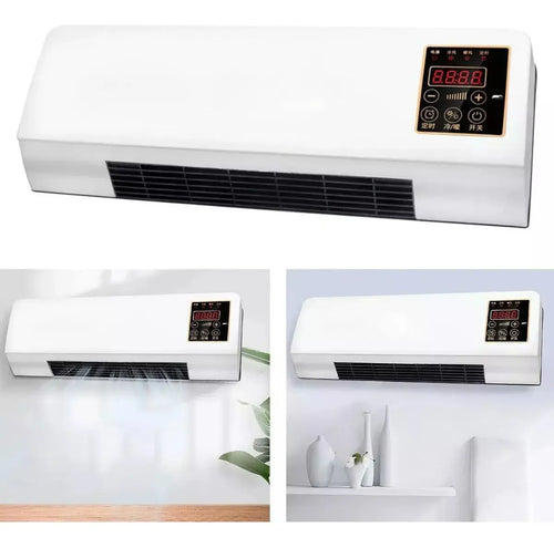 CALEFACTOR ELÉCTRICO AIRE ACONDICIONADO FRÍO Y CALOR PARA PARED -BLANCO