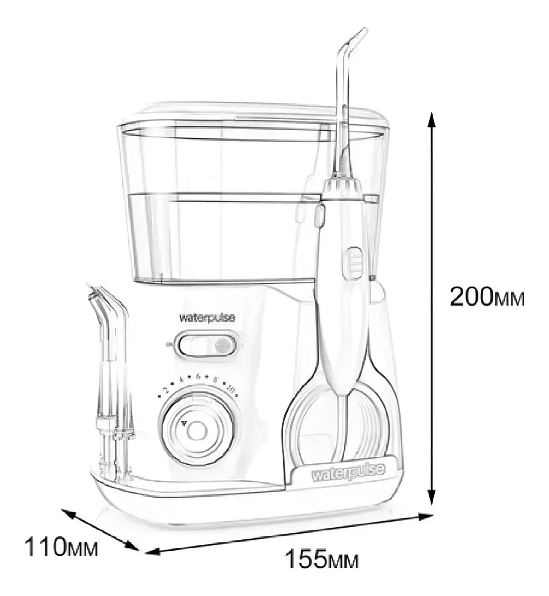 LIMPIADOR DENTAL 800ML V300 BLANCO/AZUL IRRIGADOR ORAL