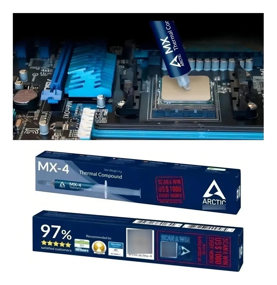 PASTA TÉRMICA ARCTIC MX-4 ALTO RENDIMIENTO JERINGA 4G