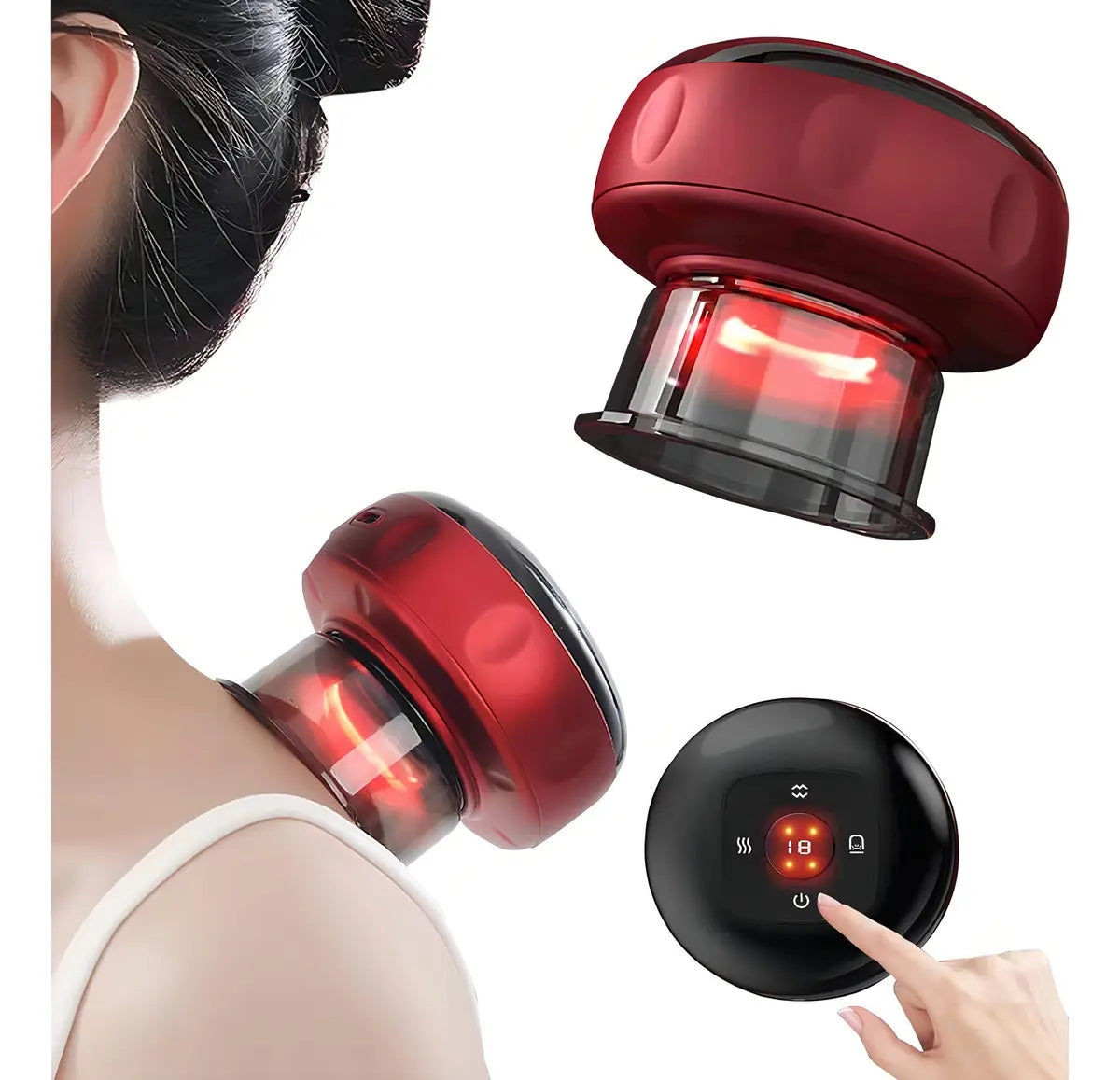 VENTOSA ELÉCTRICA CON MASAJE PARA TERAPIA CORPORAL Y ALIVIO MUSCULAR