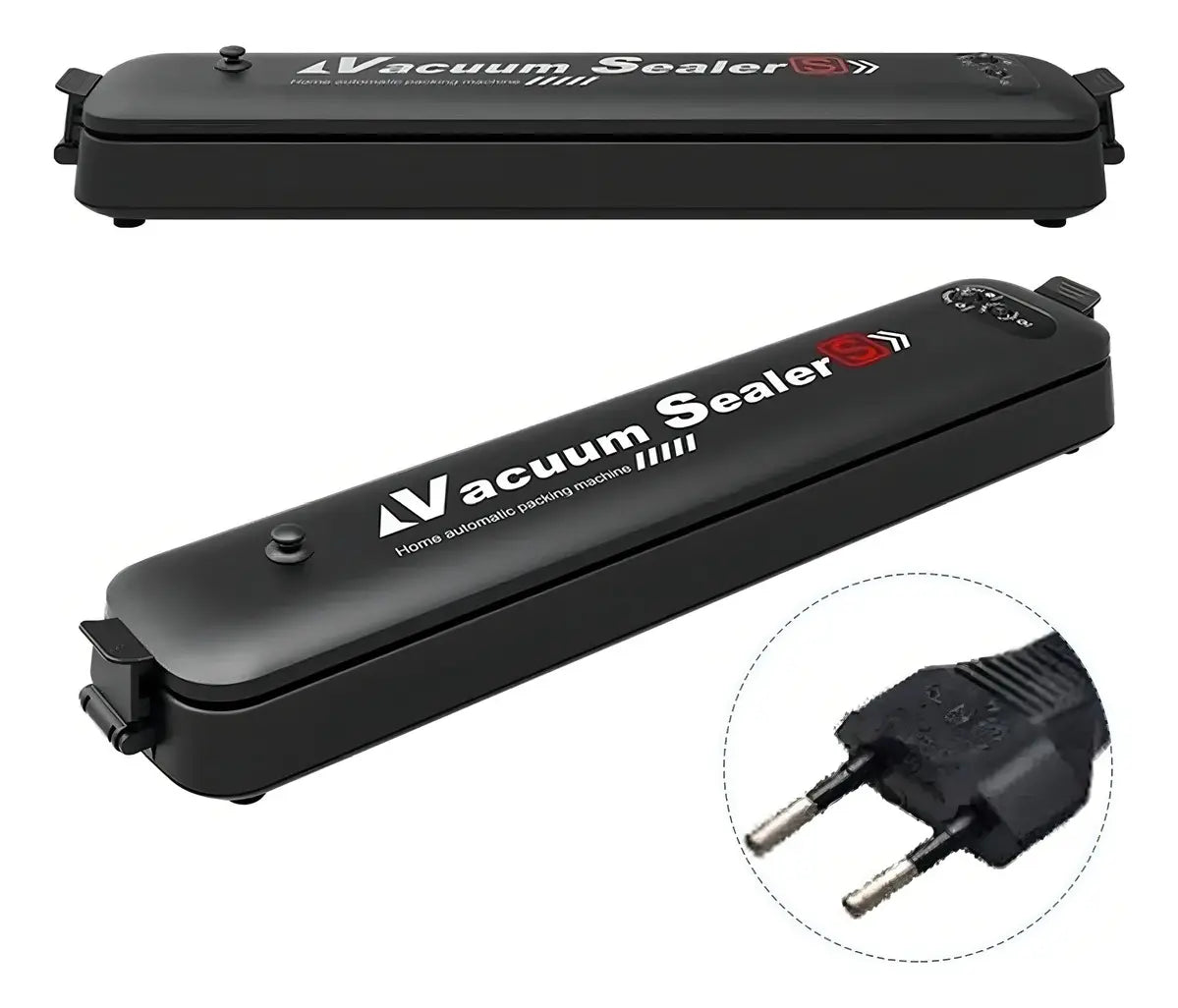 MÁQUINA SELLADORA AL VACÍO PARA ALIMENTOS + BOLSAS INCLUIDAS COLOR NEGRO