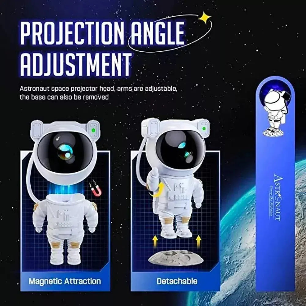 LÁMPARA PROYECTOR ASTRONAUTA DE GALAXIA LUZ LED RGB PREMIUM