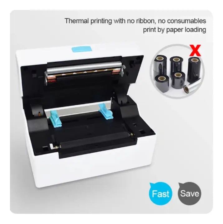 IMPRESORA TÉRMICA DE ETIQUETAS USB 4" (110mm)