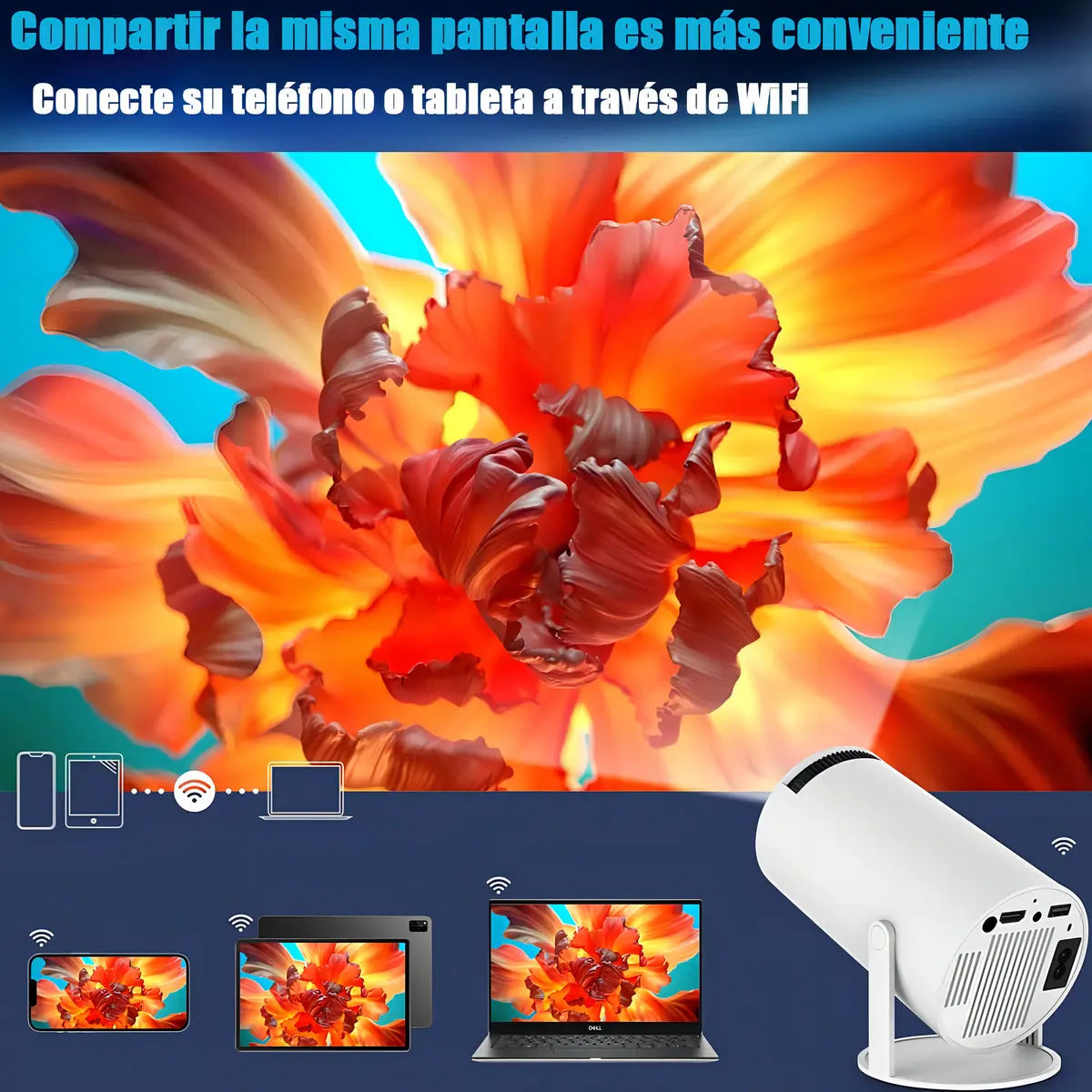 PROYECTOR PORTÁTIL HY300 ULTRA HD 4K WIFI BLUETOOTH
