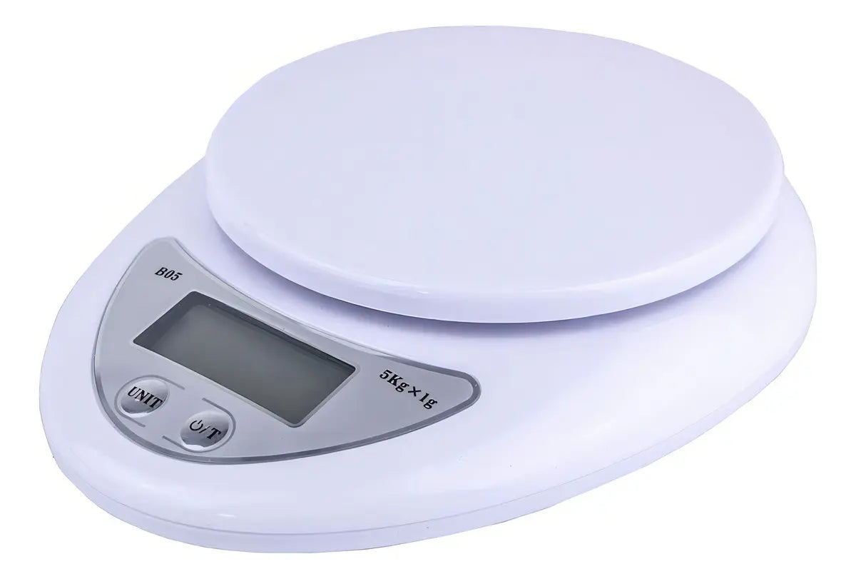 PESA DIGITAL MINI GRAMERA CON BOWL COCINA 5KG X 1G BLANCA